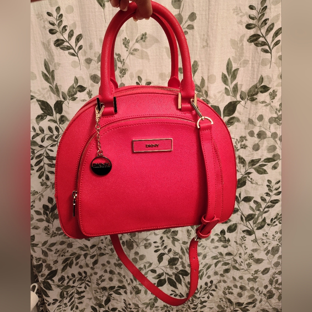 Cherry Red DKNY SATCHEL